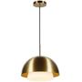 Modern Brass and White Frosted Glass Pendant Light for Kitchen, Dining Room, Living Room, Foyer