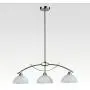 Dazhuan Modern Frosted Glass Shades Pendant Light Arched Alabaster Chandelier Kitchen Counter Island Hanging Ceiling Lighting, Brushed Nickel, 3-Light