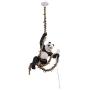 RTRY Modern Romantic Living Room lamp Panda Zoo Decoration Hemp Rope Chandelier Bar Restaurant Bed And Breakfast Style Wooden House Plant Lamp Living Room, Bedroom, Corridor, Study, Dining Room, Kitch