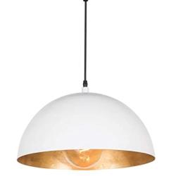 Regina Andrew Sigmund Pendant Small (White and Gold) | Ceiling Light Fixture with Single Socket 60 Watts Max E26 Keyless Base for Entries and Hallways to Kitchens and Dining Rooms