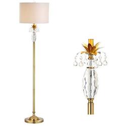 JONATHAN Y JYL2031A Adalyn 61'' Crystal/Metal LED Floor Lamp Contemporary,Transitional,Traditional,Classic for Bedrooms, Living Room, Office, Reading, Clear/BrassGold