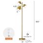 OYEARS LED Reading Floor Lamp for Living Room Mid Century Modern 68.5” Adjustable 3 Light Tree Antique Brass Tall Standing Lamp 3 LED Bulbs Included Gold OYEARS LED Reading Floor Lamp for Living Room Mid Century Modern 68.5” Adjustable 3 Light Tree Antique Brass Tall Standing Lamp 3 LED Bulbs Included Gold