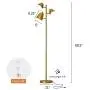 OYEARS LED Reading Floor Lamp for Living Room Mid Century Modern 68.5” Adjustable 3 Light Tree Antique Brass Tall Standing Lamp 3 LED Bulbs Included Gold