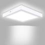 11.81'' 24W Led Flush Mount Ceiling Light, Square Surface Mounted Panel Lamp, Ceiling Light Fixture Non-Dimmable, 1920lm, Cool White, 120V, 150° Beam Angle, Lighting For Bedroom, Hallyway, Meeting Room