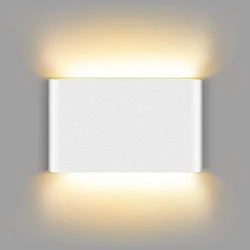 Unicozin White Modern LED Wall Sconce 9W Warm White 3000K , 22 LED Chips 600LM, Up and Down Sconce Wall Lighting for Living Room Bedroom Hallway Home Room Decor, Non-Dimmable Unicozin White Modern LED Wall Sconce 9W Warm White 3000K , 22 LED Chips 600LM, Up and Down Sconce Wall Lighting for Living Room Bedroom Hallway Home Room Decor, Non-Dimmable