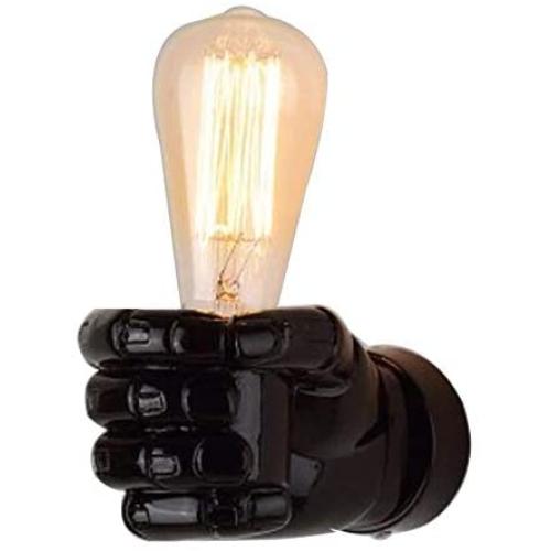 Creative Industrial Wall Sconce, NIUYAO 1 Light Wall Lamp Wall Light Fixture with Hand Shaped for Bedroom Kitchen Restaurant Cafe Bar Living Room Warehouse (Right) 458463