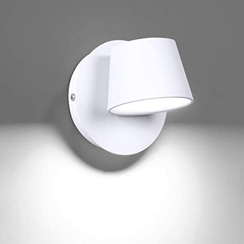 Modern Wall Light Fixtures 5W Adjustable Bedside Wall Sconce Bedroom Decor Wall Lamp for Reading Room Living Room Library Cool White 6000K