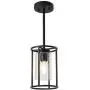 VINLUZ Farmhouse Pendant Lighting Black Mini 1-Light Fixtures with Glass Shade Contemporary Modern Kitchen Island Lights Ceiling Hanging Chandeliers for Dining Room Hallway Foyer