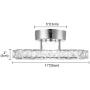 LAKIQ LED Crystal Flush Mount Ceiling Lighting Fixture Modern Living Room Bedroom Close to Ceiling Light with Sparkling Crystal Beads(11’’, Warm Light)