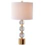 JONATHAN Y JYL5017A Ashley 25.25'' Crystal LED Table Lamp Glam,Transitional,Modern,Midcentury for Bedroom, Living Room, Office, College Dorm, Coffee Table, Bookcase, Clear/Brass