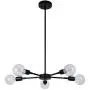 XiNBEi Lighting 5 Light Chandeliers, Pendant Lighting with LED Bulbs, Matte Black Finish XB-C1211-5-MBK