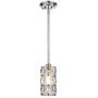 Doraimi 1 Light Crystal Pendant with Brushed Nickel Finish,Modern and Concise Pendant Fixture with Crystal Plate Metal Shade for Bar, Dining Room, Corridor,Living Room.LED Bulb(not Include)