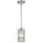 Doraimi 1 Light Crystal Pendant with Brushed Nickel Finish,Modern and Concise Pendant Fixture with Crystal Plate Metal Shade for Bar, Dining Room, Corridor,Living Room.LED Bulb(not Include)