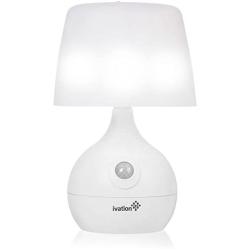 Ivation 12-LED Battery Operated Motion Sensing Table Lamp - Dual Color Range - Available Settings Include Manual & Automatic Motion & Light Sensing, White