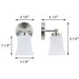 XiNBEi Lighting Wall Sconce, Single Bathroom Vanity Wall Light with Glass, Brushed Nickel Finish for Hallway & Bedroom XB-W1235-1-BN
