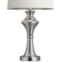 Oneach Modern USB Table Lamps Set of 2 for Living Room Bedroom 24.5“ Brushed Nickel Bedside Nightstand Lamps with Fabric Lampshade Silver