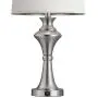 Oneach Modern USB Table Lamps Set of 2 for Living Room Bedroom 24.5“ Brushed Nickel Bedside Nightstand Lamps with Fabric Lampshade Silver