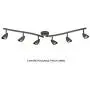 Globe Electric 59376 Grayson 6-Light Adjustable S-Shape Track Lighting, Bronze Color, Oil Rubbed Finish, Bulbs Included
