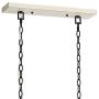 McBride Black White Wash Wood Linear Pendant Chandelier 39 1/2'' Wide Rustic Farmhouse LED 6-Light Fixture for Kitchen Island Dining Room - Franklin Iron Works