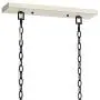 McBride Black White Wash Wood Linear Pendant Chandelier 39 1/2'' Wide Rustic Farmhouse LED 6-Light Fixture for Kitchen Island Dining Room - Franklin Iron Works