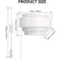 Bjour Modern Wall Sconces Plug in Up Down Wall Sconce White Bedroom Wall Lamp Metal Shade Wall Mounted Lamps with 6FT Plug in Cord for Bedroom Living Room Hallway, Warm White, 7W
