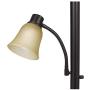 Catalina Lighting 18223-002 Transitional Metal Uplight Floor Lamp with Reading Light and Glass Shades, 71'', Bronze