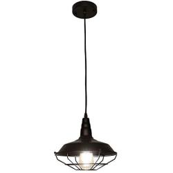 LynPon Farmhouse Pendant Light Industrial Rustic Black Hanging Light Ceiling Lamp Fixture Lighting with Cage Shade for Kitchen Island Restaurant Dining Room