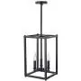 Sivilynus Black Foyer Chandelier 3 Lights Farmhouse Lighting Pendant Light Fixture Ceiling Hanging Modern Industrial Style Lighting for Entryway,Hallway and Dining Room