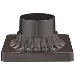 Odeums Pier Mount for Post Light, Exterior Pier Mount Adapter with Oil Rubbed Bronze Finish (Oil Rubbed Bronze, 1 Pack)