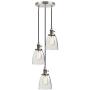 Phansthy Modern Chandeliers 3 Light Ceiling Pendant Light with 5.7 Inches Oval Clear Glass Light Shade