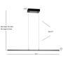 JONATHAN Y JYL7023B Conley 39.5'' Dimmable Adjustable Integrated LED Metal Linear Pendant Minimalistic,Modern,Contemporary for Dining, Living Room, Kitchen, Commercial Office, Black