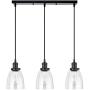 Passica Decor Mid-Century Modern 3 Light Kitchen Island Pendant Lighting Rustic Ceiling Chandelier Triple Heads Light fixtures for Foyer Dining Room Living Room Counterbar Craftsman Kitchen