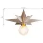 VILUXY Flush Mount Ceiling Light, Satin Nickel Star Light Fixtures Ceiling for Hallway, Entryway, Study Room, Bedroom