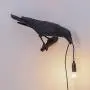 Shirt Luv Birds Lamp Crow Resin Lamp Birds Table Lamps Bedroom Resin Crow Desk Lamp Bedside Light Wall Sconce Modern Table Lamps for Living Room Bedroom Decoration (Left Black Wall Lamp)