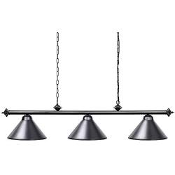 Wellmet 3 Light Pool Table Light, Vintage Retro Kitchen Island Pendant Light with Matte Black Shade, Modern Industrial Chandelier