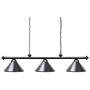Wellmet 3 Light Pool Table Light, Vintage Retro Kitchen Island Pendant Light with Matte Black Shade, Modern Industrial Chandelier