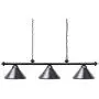 Wellmet 3 Light Pool Table Light, Vintage Retro Kitchen Island Pendant Light with Matte Black Shade, Modern Industrial Chandelier