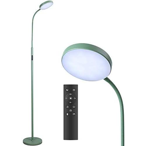 Floor Lamp, Joofo Led Floor Lamp, Remote and Touch Control, 1 Hour Timer Reading Standing Lamp, 4 Color Temperatures with Stepless Dimmer Floor Lamp for Living Room Bedroom Office, Avocado Green