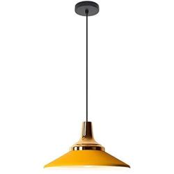 Nordic Pendant Light, Aluminum Dining Room Hanging Light Industrial Ceiling Pendant Light Kitchen Island for Bedroom Hallway Entryway-Yellow A