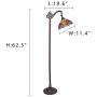 Capulina Hand-Crafted Tiffany Floor Pole Lamp Dragonfly Lights, Tiffany Floor Lamps for Reading, Floor Lamps Tiffany Style Shade, Stained Glass Floor Reading Lamps, Tiffany Standing Lamps W11''