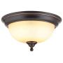 NOMA Classic Flush Mount Ceiling Light Fixture | Perfect for Entryway, Bedroom, Kitchen, Hallway or Dining Room | 13” W, Oil Rubbed Bronze