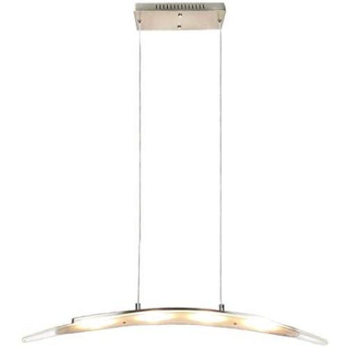 YIFONTIN LED Pendant Light Fixture Hanging Lamp Chandelier Lights 18W 3000K Warm Light Lamps for Living Dining Room Kitchen Island Bedroom, Satin Nickle.