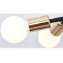 Modo Lighting Mid Century Sputnik Chandelier 6 Lights Vintage Industrial Semi Flush Mount Ceiling Light Fixture E26 Bulb Adjustable Geometric Pendant Ceiling Lamp for Living Room Kitchen, Black
