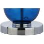 JONATHAN Y JYL1070E-SET2 Bella 27'' Glass Triple-Sphere LED Table Lamp Contemporary,Transitional for Bedroom, Living Room, Office, College Dorm, Coffee Table, Bookcase, CobaltBlue/Chrome(Setof2)