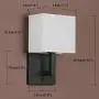 Indoor Bedside Wall Lamp Light, Yosoan 2-Pack Vintage Industrial Wall Sconce with Square Fabric Shade for Bedroom Living Room Dinning Room Hotel (Black) Indoor Bedside Wall Lamp Light, Yosoan 2-Pack Vintage Industrial Wall Sconce with Square Fabric Shade for Bedroom Living Room Dinning Room Hotel (Black)