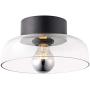 TeHenoo Ceiling Light Fixture with Clear Glass Shade Flush Mount for Dining Room, Bedroom, Cafe, Bar, Corridor, Hallway, Entryway, Passway