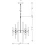 TZOE Modern Chandeliers,Crystal Chandelier,8 Light Round Pendant Light Width 19 inches Brass Metal + Clear Glass Adjustable Height UL Listed