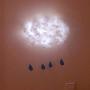 BEFOKA DIY Fluffy Cotton Cloud Light Cloud Lamp Creative Handmade Floating Clouds Night Light for Children Kids Bedroom Home Decoration (White Light-Raindrops)
