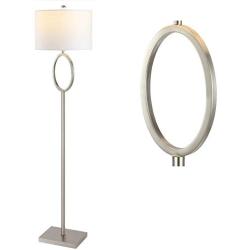 JONATHAN Y JYL1089C April 61'' Metal LED Floor Lamp Modern,Contemporary,Glam,Traditional for Bedrooms, Living Room, Office, Reading, 1 Light, Nickel