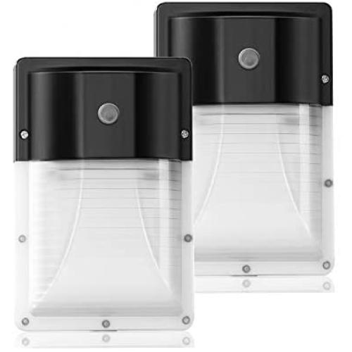 JMKMGL LED Wall Pack Light ,with Photocell ,13W 1600lm 5000K Daylight White, IP65 Rating,Outdoor Security Area Exterior Lights with DLC & ETL (13W photocell)